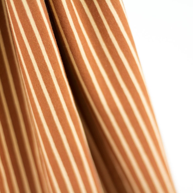 Organic jersey stripes caramel by Stoffonkel image 2