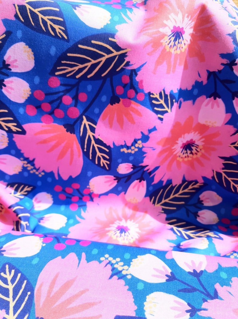 Cotton woven fabric Vibrant Blooms by Paintbrush Studio Fabrics image 6