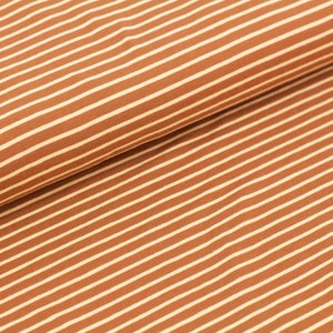 Organic jersey stripes caramel by Stoffonkel image 1