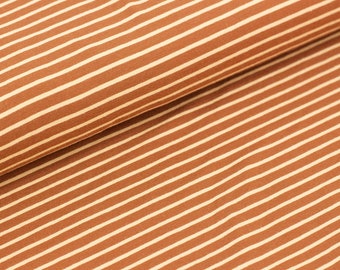 Biojersey Streifen karamel von Stoffonkel