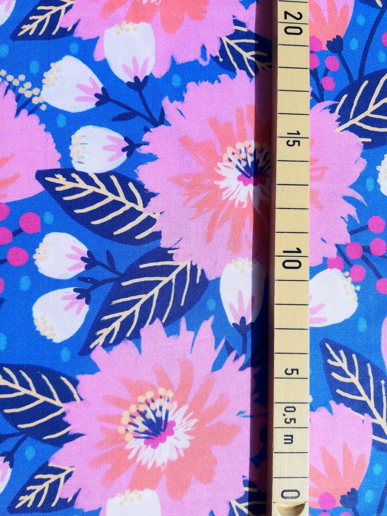 Cotton woven fabric Vibrant Blooms by Paintbrush Studio Fabrics image 7