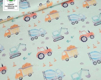 Mini Trucks en jersey de coton BIO de Stoffonkel