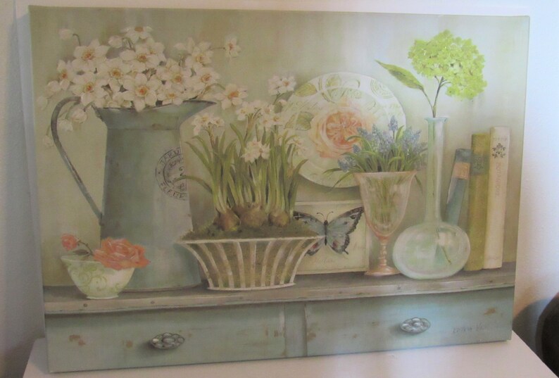 Kathryn White Original Glicee Painting Canvas Texture Etsy