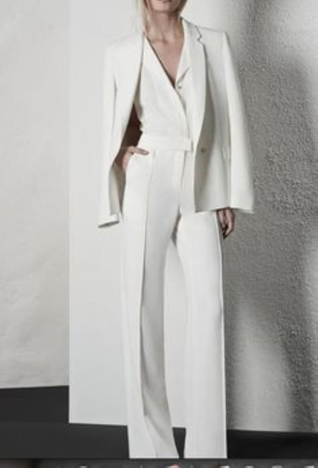 Vintage Genuine Soft Leather Jacket Suit Bone-white Sz L - Etsy