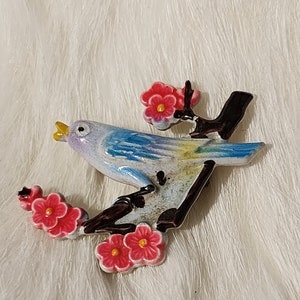 Vintage Colorful Bird Brooch - Vibrant Retro Avian Elegance, Bird Jewelry, Vintage Brooch, Vintage Pin, Vintage Jewelry, Gift for Her