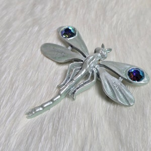 Vintage Baby Blue Dragonfly Brooch - Timeless Elegance, Vintage Brooch, Vintage Pin, Insect Jewelry, Gift for Loved One, Gift for Gardener