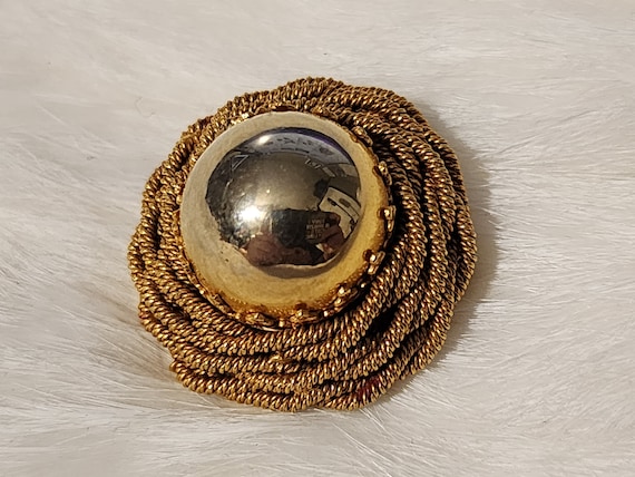 希少 BIJOUX CASCIO ゴールド ネックレス ブローチ セット Bijou Cascio Vintage Gold Tone Brooch, Elegant French