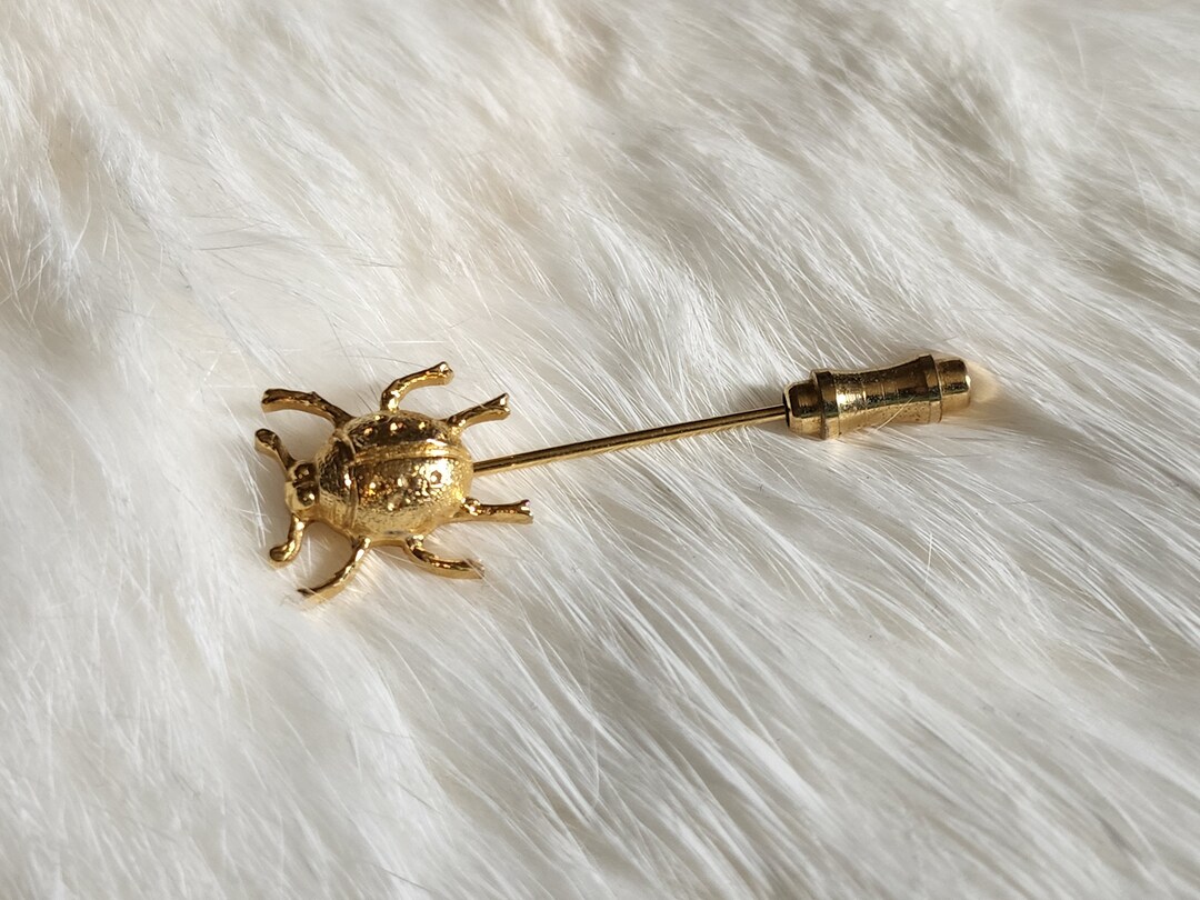Vintage Ladybug Stick Pin in Gold Tone, Ladybug Jewellery, Insect