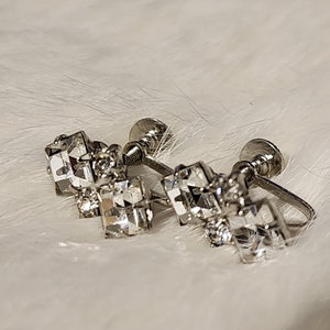 Vintage Coro Screw Back Rhinestone Earrings, Vintage Earrings, Vintage Coro Earrings, Vintage Jewelry, Vintage Coro Jewelry, Gift for Her