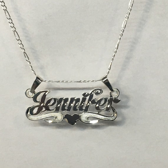 Sterling silver engraved name plates discount