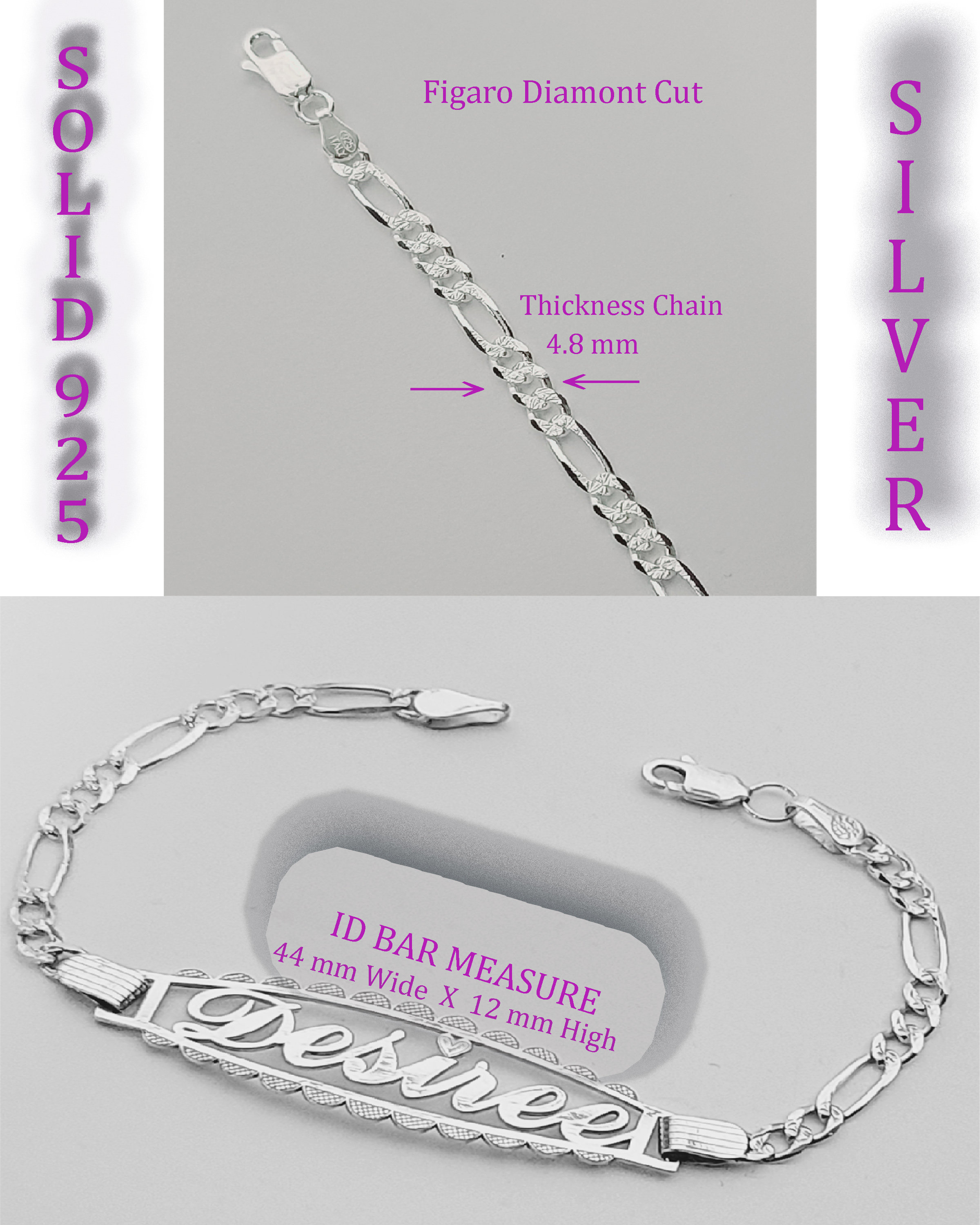 MADE IN ITALY SILVER925 ID BRACELET/シルバー MADE IN ITALY SILVER925 ID BRACELET/シルバー