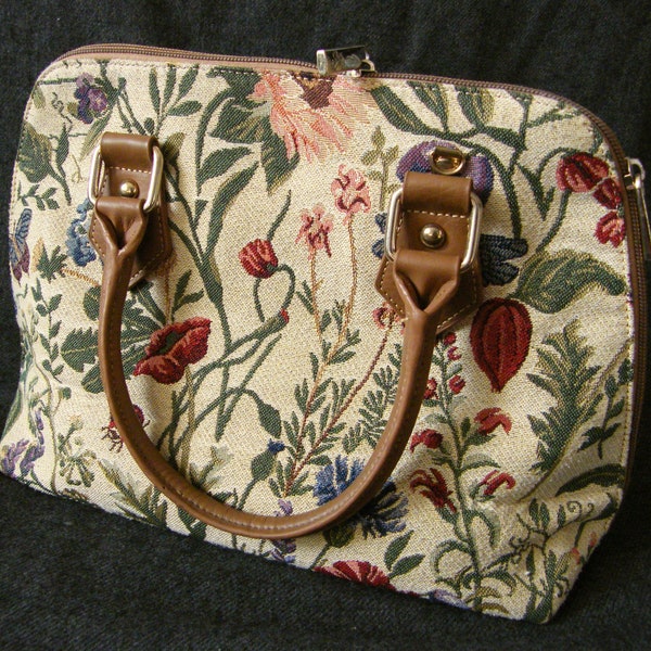 Vintage Sac à main rétro Signare jacquard sac tapisserie fleur poignée supérieure, bandoulière, cadeau de mode pour femme