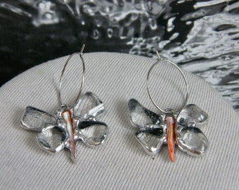 Crystal Rock Dangle Earrings Butterflies Jewelry Insect/crystal Jewelry/Style secession jewelry/Christmas gift for her/Witrazka