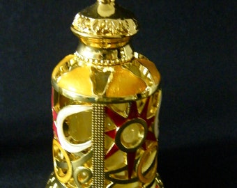 Vintage perfume bottle, oriental bottle, art glass, exotic, vintage glass, decoration, perfume box