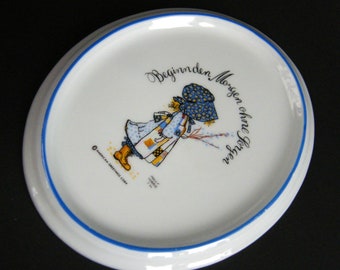 Vintage talerzyk obrazek podstawka porcelana płytka Holly Hobbie dekoracja porcelana Schwarzenhammer