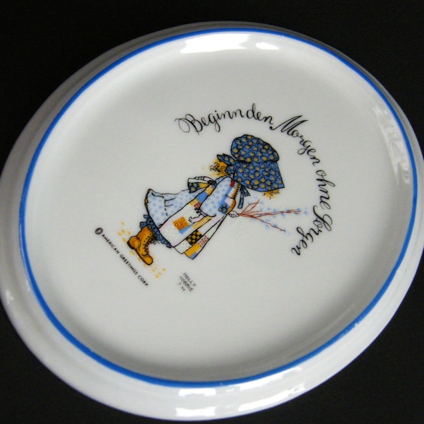 Vintage talerzyk obrazek podstawka porcelana płytka Holly Hobbie dekoracja porcelana Schwarzenhammer