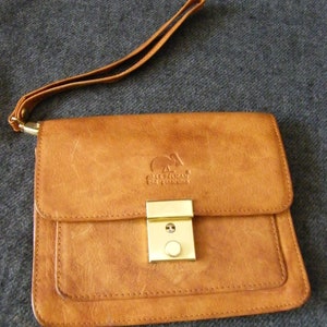 Cartera vintage para hombre, bolso de mano retro de piel natural, con clip para cinturón unisex Le Pelican Geniune Leather