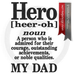 6865 Sayings : Hero My Dad 3 Hoop Sizes Inc.Embroidery Design