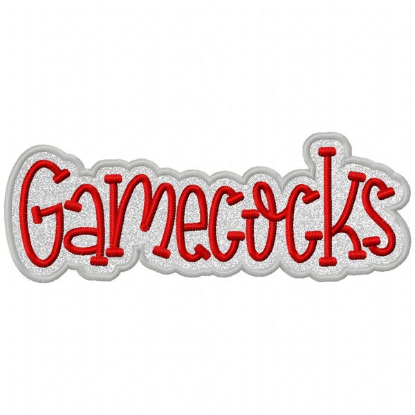 MASCOTS : Gamecocks... 3 Hoop Sizes Inc. Applique Embroidery Design *INSTANT DOWNLOAD*