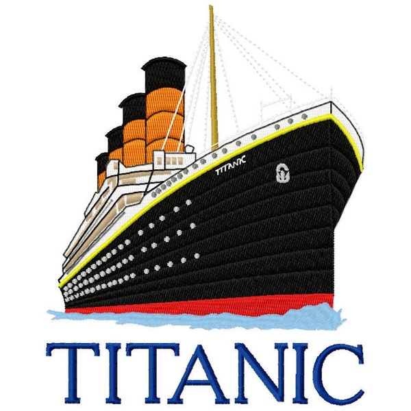 5# BOATS : Titanic Ship Embroidery Design *Instant Download*