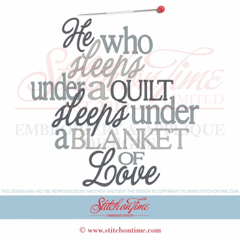 6591 SAYINGS He Who Sleeps Under a Quilt, Sleeps Under a Blanket of