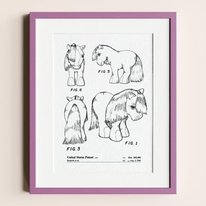 1983 My Little Pony Blueprint, Vintage My Little Pony Print Designed, My Little Pony Design, 80s Toy, My Little Pony G1 - DIGITAL PRINT