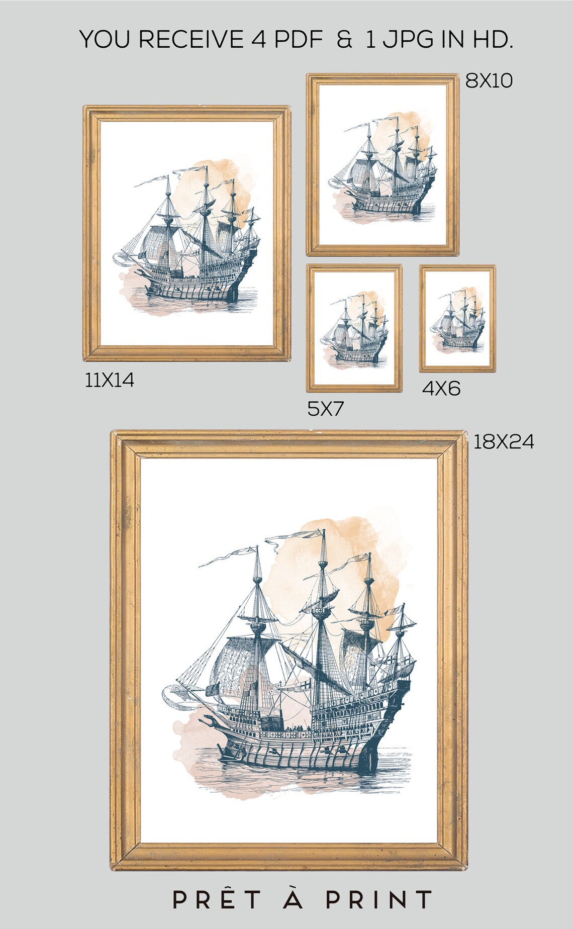 Maritimer AquarellDruck 2er Set Schiff Druck Nautisches | Etsy