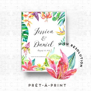 Printable Tropical Wedding Sign Wedding Reception Decor - Etsy