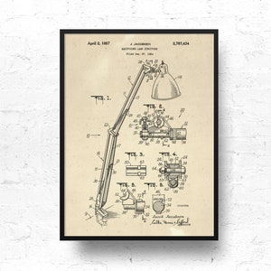 Flexo Lamp Patent Print: Jacob Jacobsen Design (Digital Print)