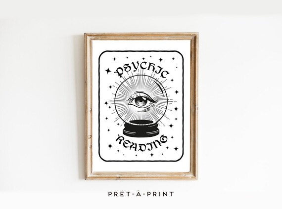 Psychic Reading Print: Vintage Tarot Wall Art (Digital Download)