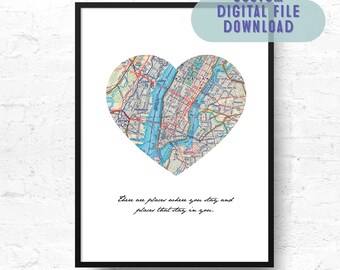 Custom Travel Map, Anniversary Gift for Him, Unique Travel Map Print, Gift for Couple, Travel Gift for Couple, Unique Gift for Travel Lovers