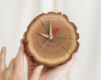 Desk Clock, Wood Clock, Farmhouse Clock, Table Clock, Wooden Clock, Desk Accessories, Boyfriend Birthday Gift, Father of The Bride