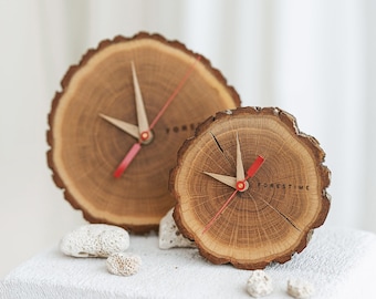 Wooden table/wall clock gift set for anniversary, gift for birthday, gift for wedding, gift for farewell