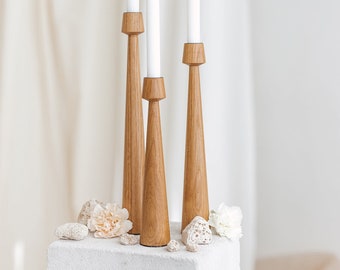 Tower Candlesticks, Wooden candle holder, Tall candle holder, Housewarming gift