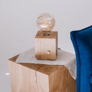 Industrial Lamp, Industrial Lighting, Desk Lamp, Table Lamp, Edison Lamp, Bedside Lamp, Wooden Lamp, Wood Lamp,Wood Table Lamp, Edison Bulb