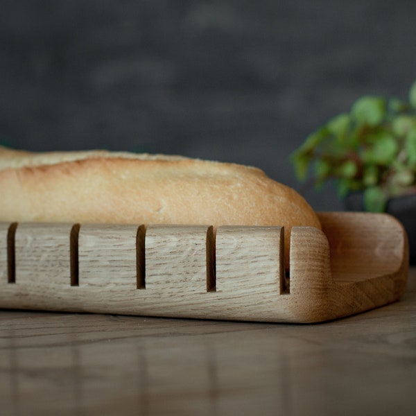 Planche à trancher et à servir spécialement conçue pour les baguettes, Planche à pain en bois de frêne, Planche à découper pour pain français, Planche à découper longue