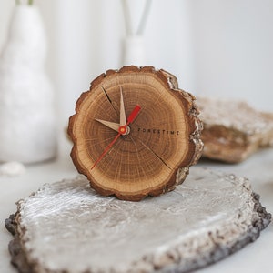 Wooden table/wall clock gift set for anniversary, gift for birthday, gift for wedding, gift for farewell image 3