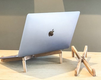木製ノートパソコンスタンド、Tumblr風ルームデコレーション、コンピューターオタクへのギフト、テクノロジーギフト、新築祝いギフト