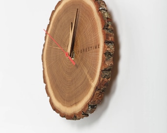 Reloj de rodajas de madera, Reloj de granja, Reloj de pared