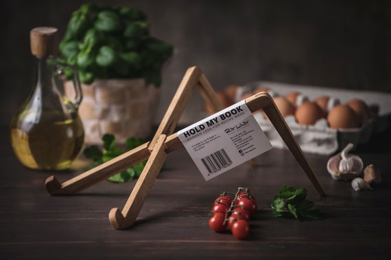 Cookbook Stand, Recipe Book Stand, Recipe Book Holder, Wooden Cook Book Stand