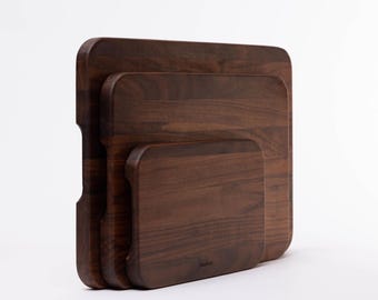 Lujosa tabla de carnicero de nogal sin ranuras / Tabla de cortar artesanal para picar y servir / Regalo perfecto para la cocina