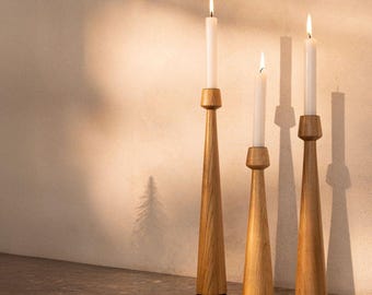Tower Candlesticks, Wooden candle holder, Tall candle holder, Housewarming gift
