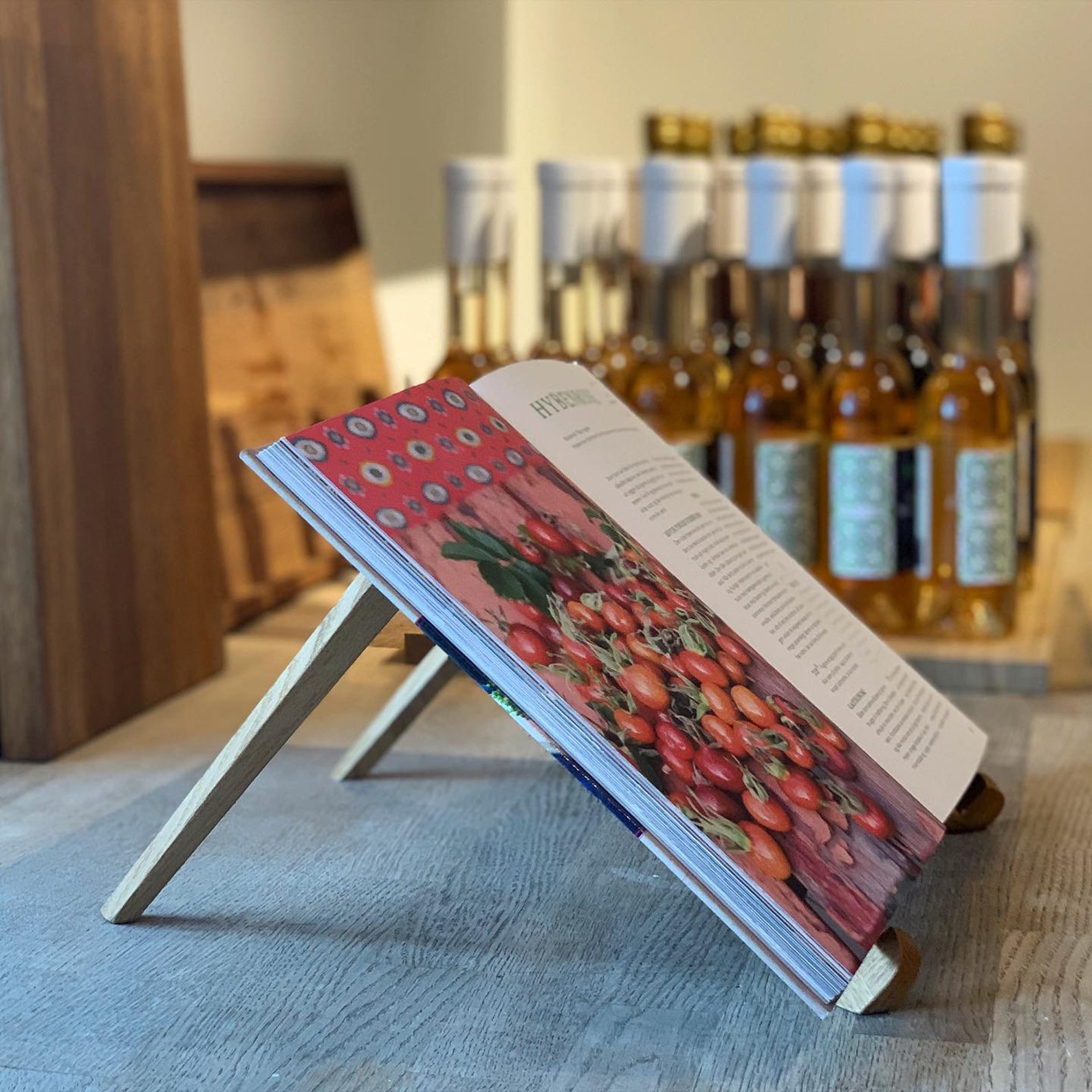 Cookbook Stand, Recipe Book Stand, Recipe Book Holder, Wooden Cook Book ...
