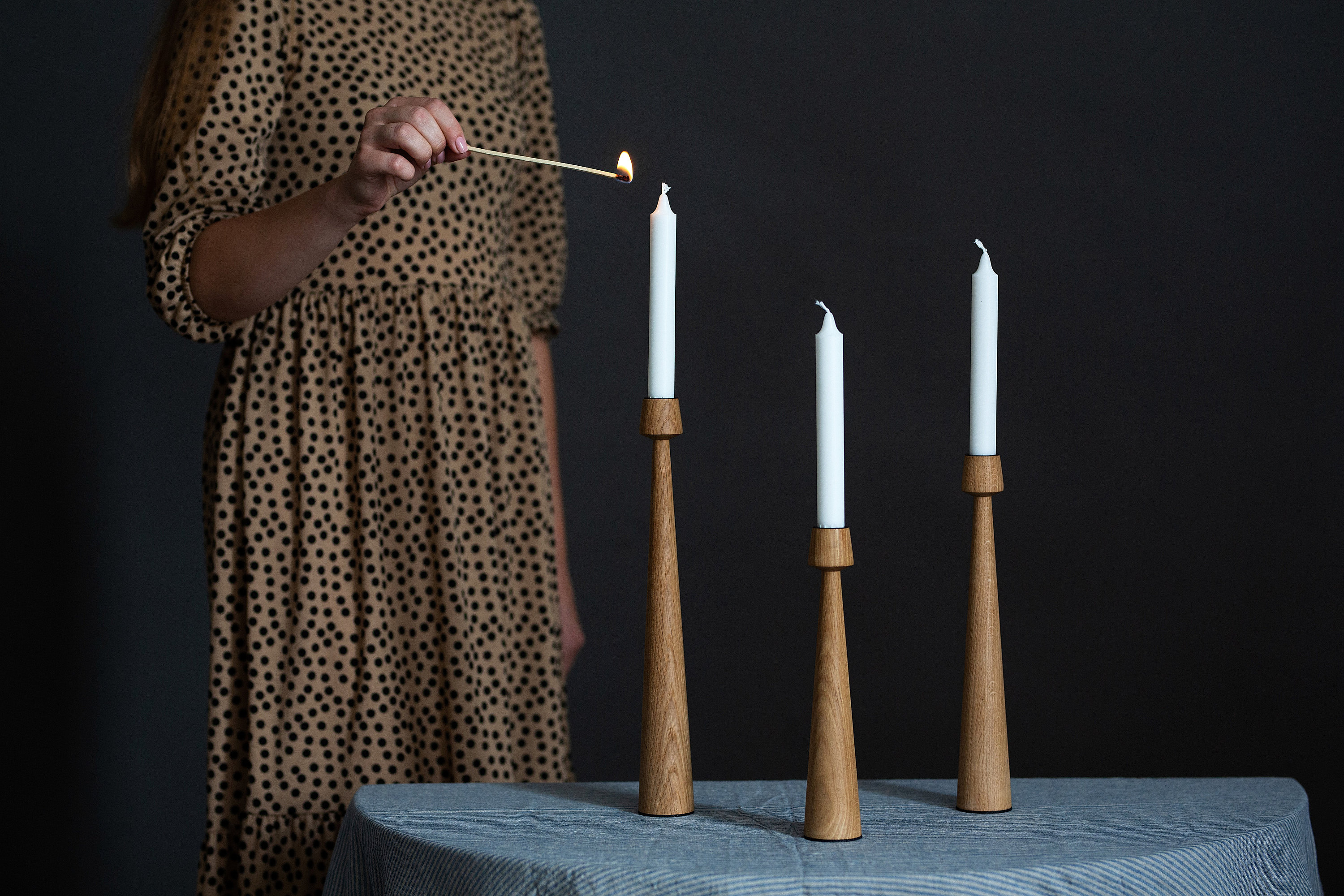 Tower Candlesticks Wooden candle holder Tall candle holder Etsy
