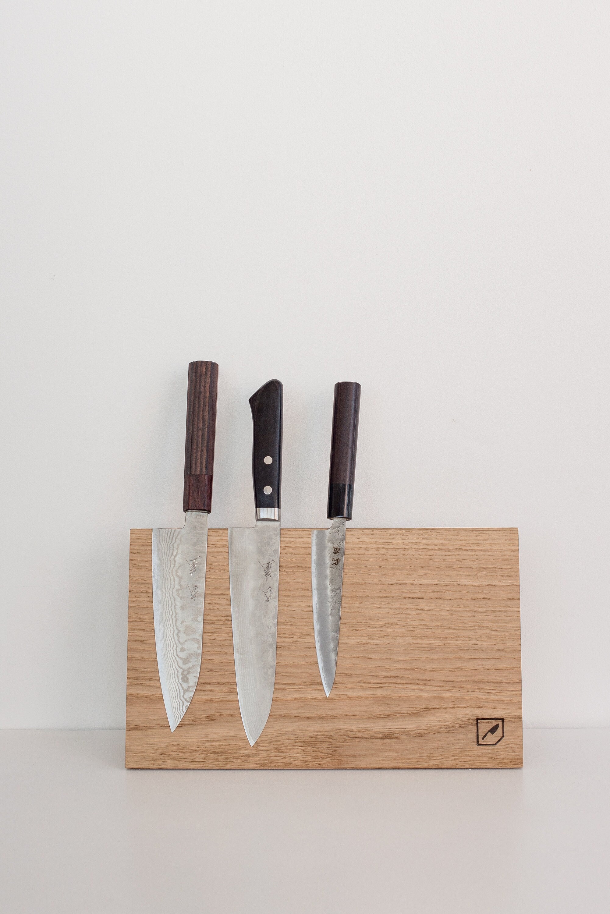 Universal Knife Block, Stainless Steel Knife Holder, Knife Organizer,  Modern Rectangular Design, 8.5” by 5”(knives not included)