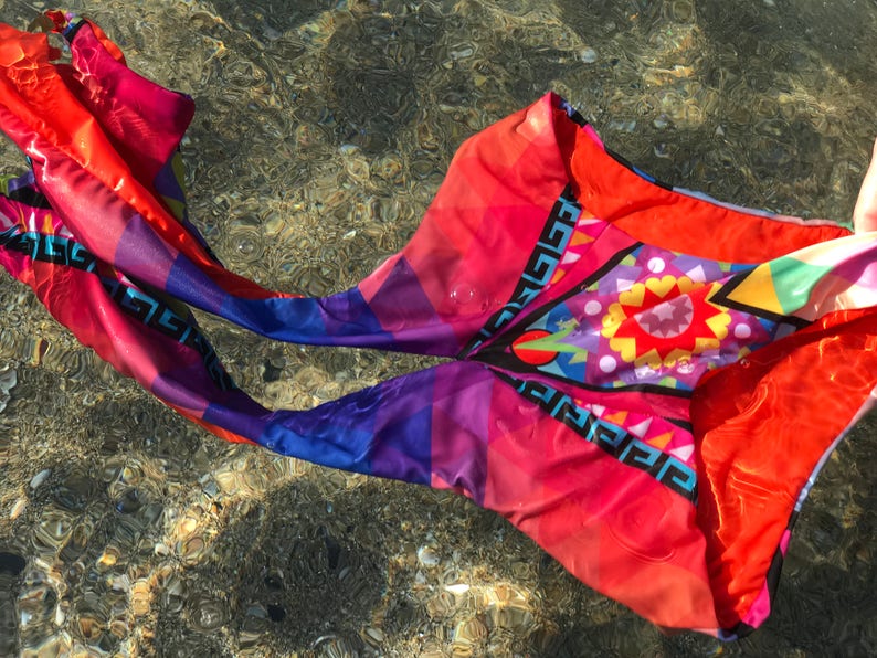 Bikini/swimwear Women/reversible/one Piece Swimsuit/multicolored Aztec ...