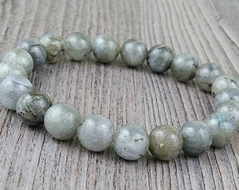 labradorite bracelet unixex - stones 8mm