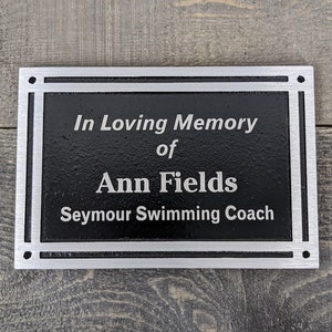 Outdoor Aluminum Memorial Plaque with 4 Holes - 4&quot; x 6&quot;