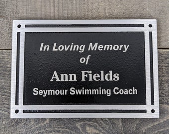 Outdoor Aluminum Memorial Plaque with 4 Holes - 4" x 6"