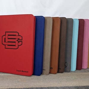 Leatherette Zippered Padfolio - Personalized - 9.5&quot;x12.5&quot;